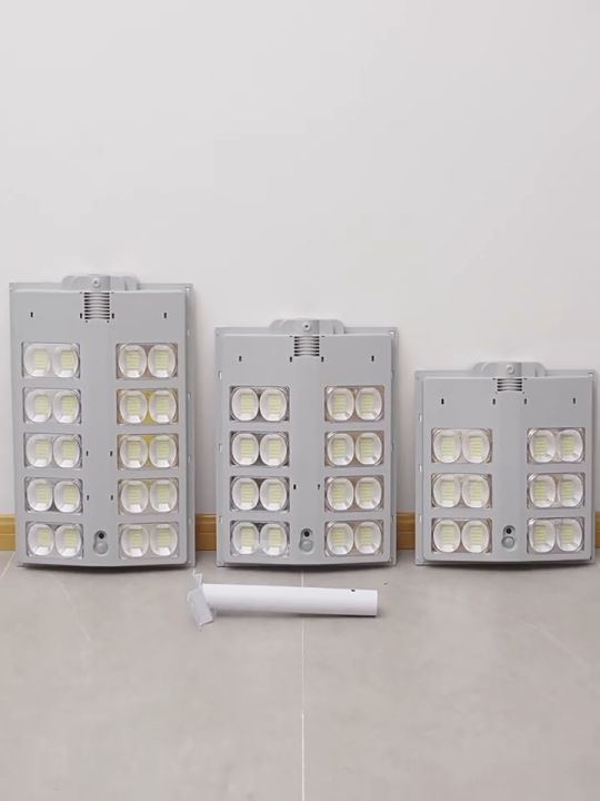 Jadisi 3-Pack 9500W Solar Street Light-240000LM IP67 Waterproof, Dusk To Dawn, Solar Street Lights Outdoor, With Motion Sensor Remote Control,Wide Angle Lamp For Parking Lot Lights - View #2