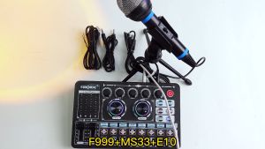 Paket Komplit Recording Siborie F999: Soundcard & Headset & Microphone