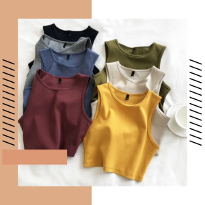 LKfashion  พร้อมส่ง  เสื้อครอปเอวลอยเสื้อผ้าแฟชั่นผู้หญิง สีพื้น ผ้านิ่ม ทรงโชว์ไหล่ แมทซ์กับกางเกงตัวโปรด