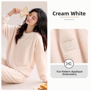 JIALEFEN | Anti-static Warm Fleece Flannel Home Wear