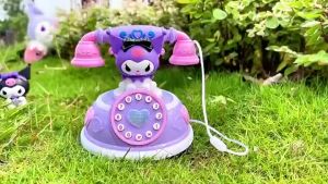 #ReadyStock Telephone Toys With Light And Songs Kuromi Phone Mainan kids phone toys Simulation Phone Educational Toys