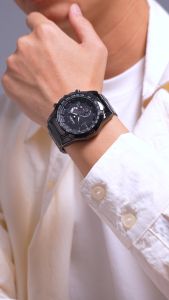 Sunlifex Jam Tangan Pria Calendar Bercahaya Dewasa Original Tali Stainless Steel Jam Tangan Cowok