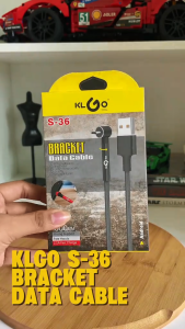 KLGO S-36 90° Degrees 1M USB Gaming Cable 2.1 Fast Charger Quick Charging for  Micro Pin Android