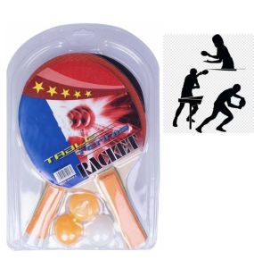 Fu billion Table tennis racket Set two table tennis rackets with double-sided rubber cross rackets and long handle rackets for 3 balls