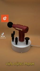 Máy Massage Cầm Tay KH720 4 Đầu 6 Chế Độ - Máy Mát Xa Toàn Thân Mẫu Mới. GấuMẹ Store