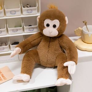40cm-80cm Big Size Lovely Lifelike Sitting Monkey Plush Toys Soft Stuffed Monkey Doll Cute Animal Doll For Children Home Decor