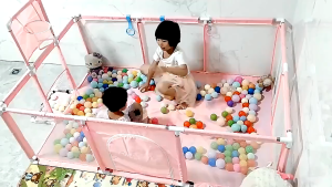 PlayPark Extra Large Playpen For Baby Hexagonal Safety Fence with Ball Frame Sturdy Anti Slip Toddler Playpen Easy Assemble for Kid