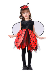 Girls Lovely Animal Bee And Ladybug Cosplay Dress Up Kids Halloween Carnival Party Performance Costumes As Gifts