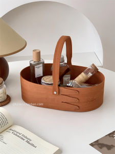 INS Retro Wood Satchel Storage Box Living Room Coffee Table Desktop Good-looking Solid Wood Storage Finishing Box Storage Box