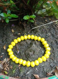 gelang tali serut dan elastis kristal kuning kembang johar