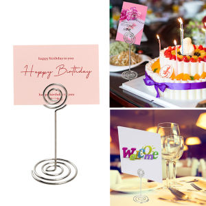 10Pcs Tiang Nomor Meja Stainless Menu Stand Table Number Holder Stand Tatakan Holder Foto Price Tag