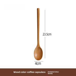 Honey Spoon Wooden Spoon Long Handle Stirring Spoon Small Soup Spoon Seasoning Long Coffee Spoon Creative Ice Spoon Dessert Tableware