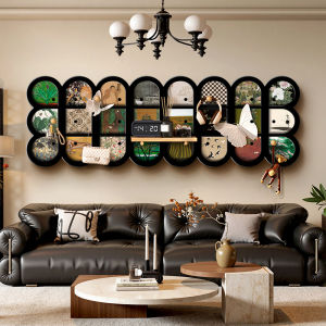 Creative Holes Board Living Room Background Wall Shelf Middle Ancient Style Storage Organizer Hanging Rack Wall Display Hook