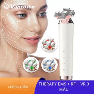 Máy Mát Xa Mặt RF 4in1 Với Liệu Pháp Ánh Sáng LED EMS Làm Săn Chắc Và Nâng Cơ Da Thiết Bị Làm Đẹp Có Thể Sạc Lại USB