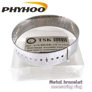 PHYHOO Metal Wrist Gauge Sizer Measuring Tools Wrist Scale Bracelet Gauge Bangle Gauge Metal Jewelry Making Tool