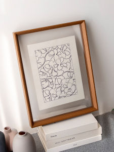 Double-Sided Transparent Photo Frame A4 Display Custom Acrylic Solid Wood Picture Frame Mounting Calligraphy Large Frame Poster Frame Wall Hanging