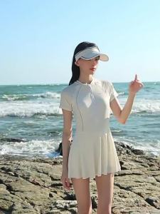 Li-Ning | Hot Spring Use White One-Piece Swimsuit
