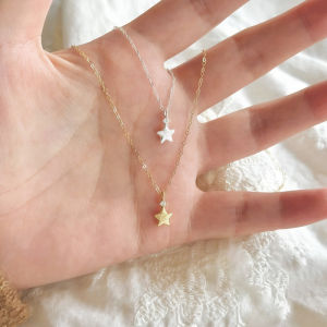 Corinna Elegant Star Pendant Necklace Simple Stylish Clavicle Chain Fashion Jewelry for Women Korean Style Cute Star Necklace Daily Wear Party Gift Accessories