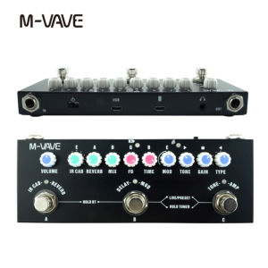 M-VAVE | M-VAVE Cube Baby Multi Effects Pedal 8 IR Cabinets Simulation Rechargeable Tone Processor for Electric Guitar Live Performance