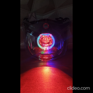 Lampu Biled Beat Karbu 2.5" Shroud RGB Komplit Dengan Reflektor Siap Pakai