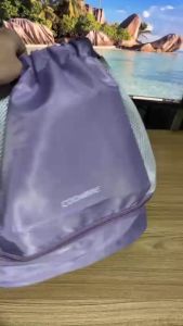 Balo dây rút nữ thể thao có ngăn giày đựng quần áo túi túi rút Coomikke [Ảnh thật]