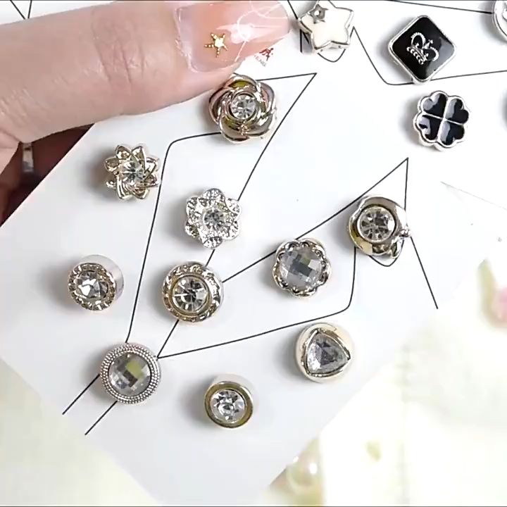 Mini Bross 10 Pcs Pin Baju Hijab Dagu Klip Kecil Aksesoris Fashion Wanita Korea