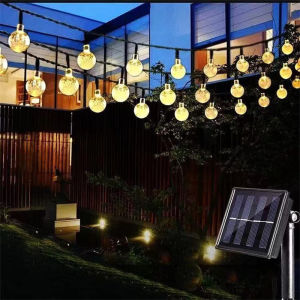 12 M-5 M พลังงานแสงอาทิตย์ Bubble Balls String ไฟลานกลางแจ้ง Holiday Party Garden งานแต่งงานตกแต่งอีสเตอร์