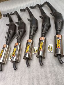 KNALPOT FIZR FIZ FORCE ONE STANDAR RACING PERUT HITAM TAMENG