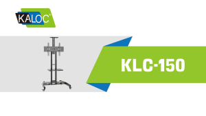 KALOC KLC 150 rolling tv stand tv cart on wheels tv stand trolley Height adjustable. SG Ready stock