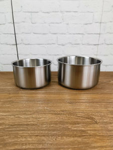 หม้อต้มนมสเตนเลส 18/10 แบบสามชั้น ฐานเล็ก ไม่มีหูจับ สำหรับทำก๋วยเตี๋ยว ซุป หรือฮอทพอท ขนาด 16/18 ซม อุปกรณ์ครัว