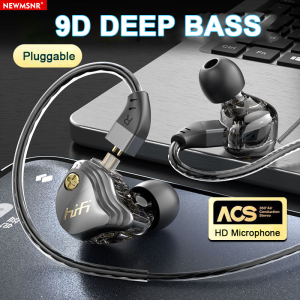 Detachable 360° Surround Sound Gamer Earphones Type C&3.5mm wired In Ear Earbuds Headphones Sports Headsets for iPhone15/Samsung