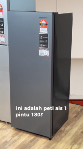 PENSONIC 1 DOOR REFRIGERATOR 180L PRS-1800 - Black - 20L Freezer - 153L Refrigerator - Reversible Door - Vegetable Crisper - 1 Year Warranty - 5 Year Warranty - MS Sirim Certified