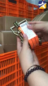 Phần ngắn dây chằng hàng tăng đơ bản 3.5cm móc J - Đầu cảo thép móc J -Chất liệu dây Polyester