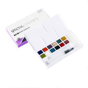 Bộ Màu Vẽ Gốm Sứ Màu Nước Đặc 12 Màu Dùng Vẽ Dưới Men Cho Đồ Gốm & Đất Nung Sơn Thủ Công Mỹ Nghệ