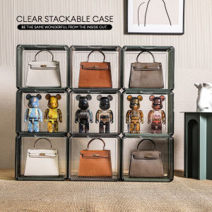 Dust Proof Clear Display Collection Case Stand Figurine Organizer Stackable Box Showcase Toy Souvenirs Storage Holder