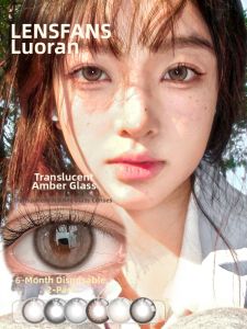 LENSFANS | Mắt kính áp tròng trong suốt pha trộn thiên nhiên 2 chiếc