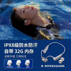 Puritalian German Bluetooth Headset for Bone Conduction Wireless Sports Running Swimming Ear Hook Non in-Ear Waterproof