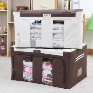 Durable Oxford Cloth Storage Box With 4 Steel Frame Foldable 120L