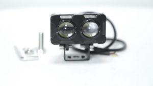 1/2 PC รถจักรยานยนต์ LED เลนส์สปอตไลท์เลนส์คู่ Spotlight รถจักรยานยนต์ไฟตัดหมอกเสริม Dual 60W สีขาวแสงสีเหลือง