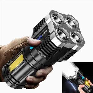 Super Bright Tactical Flashlight USB Rechargeable Camping Flashlight Outdoor Waterproof Searchlight