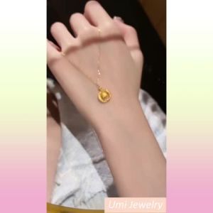 สร้อยคอชุบทอง 24K พร้อมจี้ดอกลิลลี่ออฟเดอะวัลเลย์ เหมาะสำหรับผู้หญิงสวมใส่ เป็นของขวัญที่สมบูรณ์แบบ