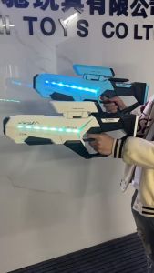 🥇รุ่นใหม่2025 ปืนฉีดน้ำไฟฟ้า ผลแสงพัลส์ มีโหมดแรงดันอากาศ ดูดน้ำด้วยปุ่มเดียว แรงดันสูง ต่อสู้ทางน้ำ เล่นสงกรานต์ยิ่งมัน