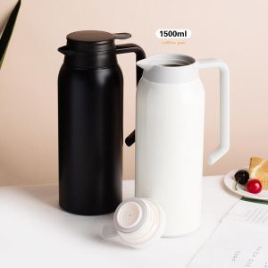 304 Stainless Steel Kettle Thermos 1.5L Big Capacity Double Wall Vacuum Insulated Flask Portable Travel Coffee Pot Hot Water Jug