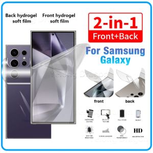 Samsung Galaxy S25 Ultra S24 S23 S22 S21 S20 S10 A55 A35 A25 A15 A14 A24 A34 A54 A10 A20 A30 A50 A20S A30S A50S A02S A52S A11 A31 A51 A71 A12 A22 A32 A42 A52 A72 A13 A23 A33 A53 A73 A05 A05S Front + Back Hydrogel Film Clear Screen Protector Not Glass
