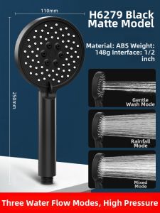 EVERTE | Pressure-Enhanced Shower Head Kit
