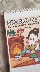 Spooky Cutie Cute & Comfy Coloring Book Buku Mewarnai Anak Remaja Dewasa Murah Kertas Sangat Tebal Ukuran A5