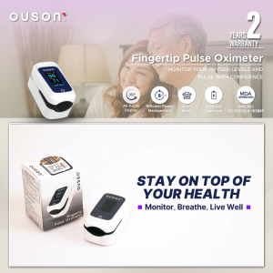 OUSON Precision Blood Oxygen Monitor with Quick Pulse Rate Display and 2-Year Warranty