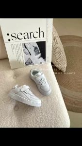 Korean Kids Sneakers A.F.1 White Casual Shoes For Boys Girls Fashion Comfortable Sport Shoes For Children