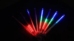 8 Tube LED Meteor Shower Lights Waterproof Plug Rain Fairy String Light Outdoor Garden Party Decor