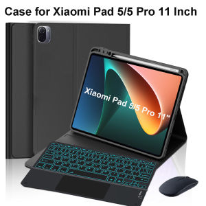 Case for Xiaomi Pad 5 11 Inch Bluetooth Keyboard Cover for Xiaomi Pad 5 Pro 11 Inch